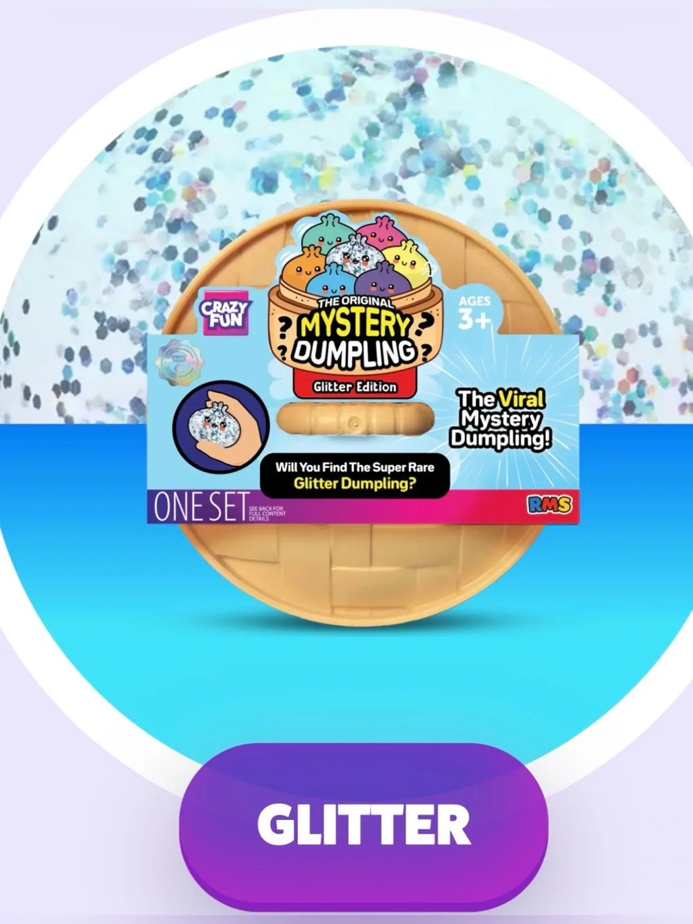 RMS CRAZY FUN ORIGINAL MYSTERY DUMPLING GLITTER EDITION: VIRAL:UNOPENED IN CRATE